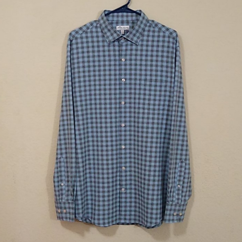 Peter Millar Button-Down -Cloud Blue - Large - image 1